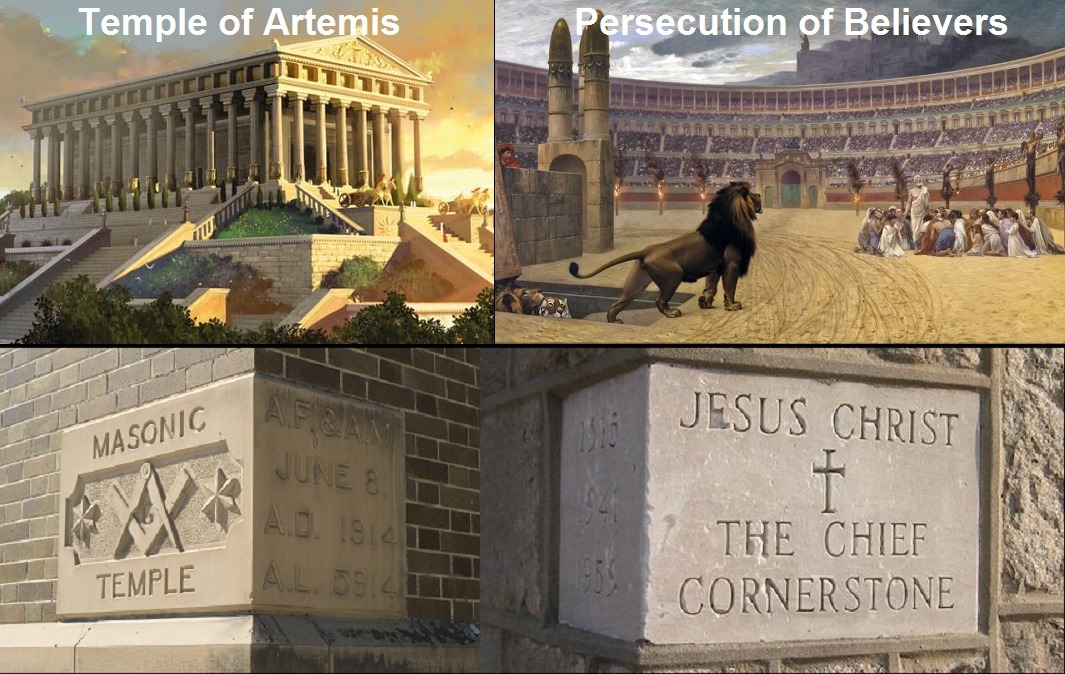 The temple of Artemis freemason masonic temple Jesus Christ the cornerstone of God's temple